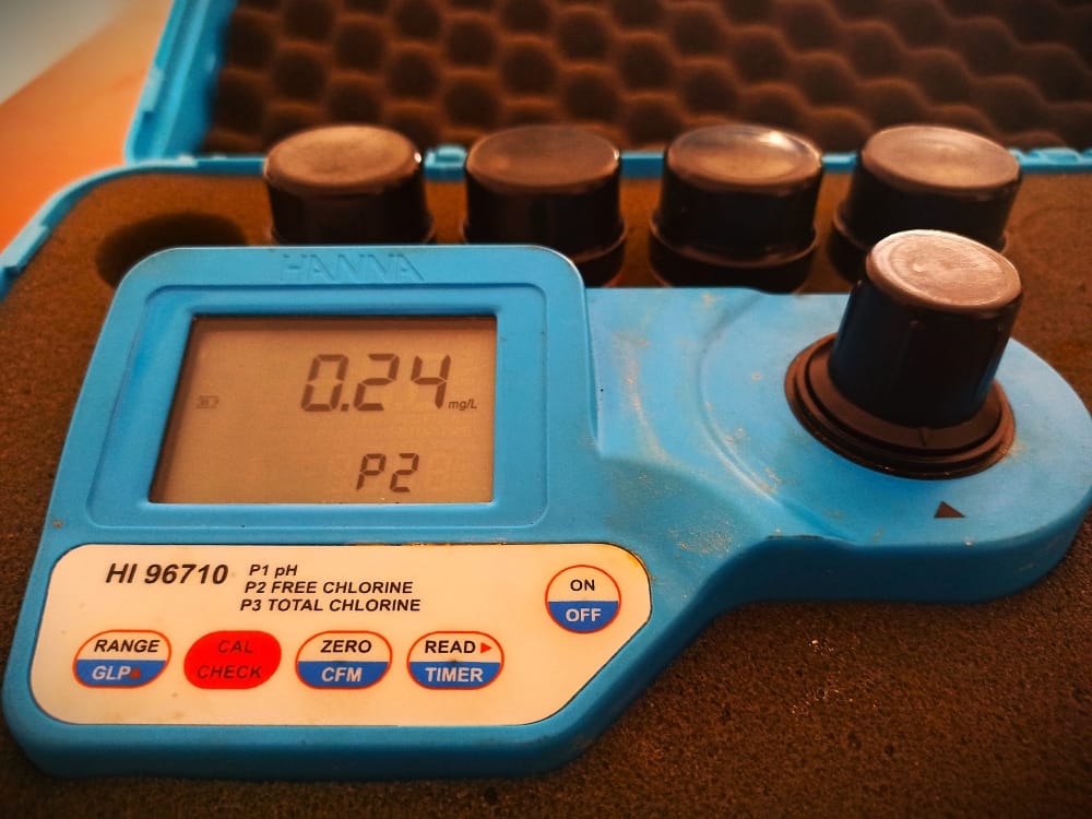 cloro, ph, dureza, analizador, agua, potabilidad, desinfección
