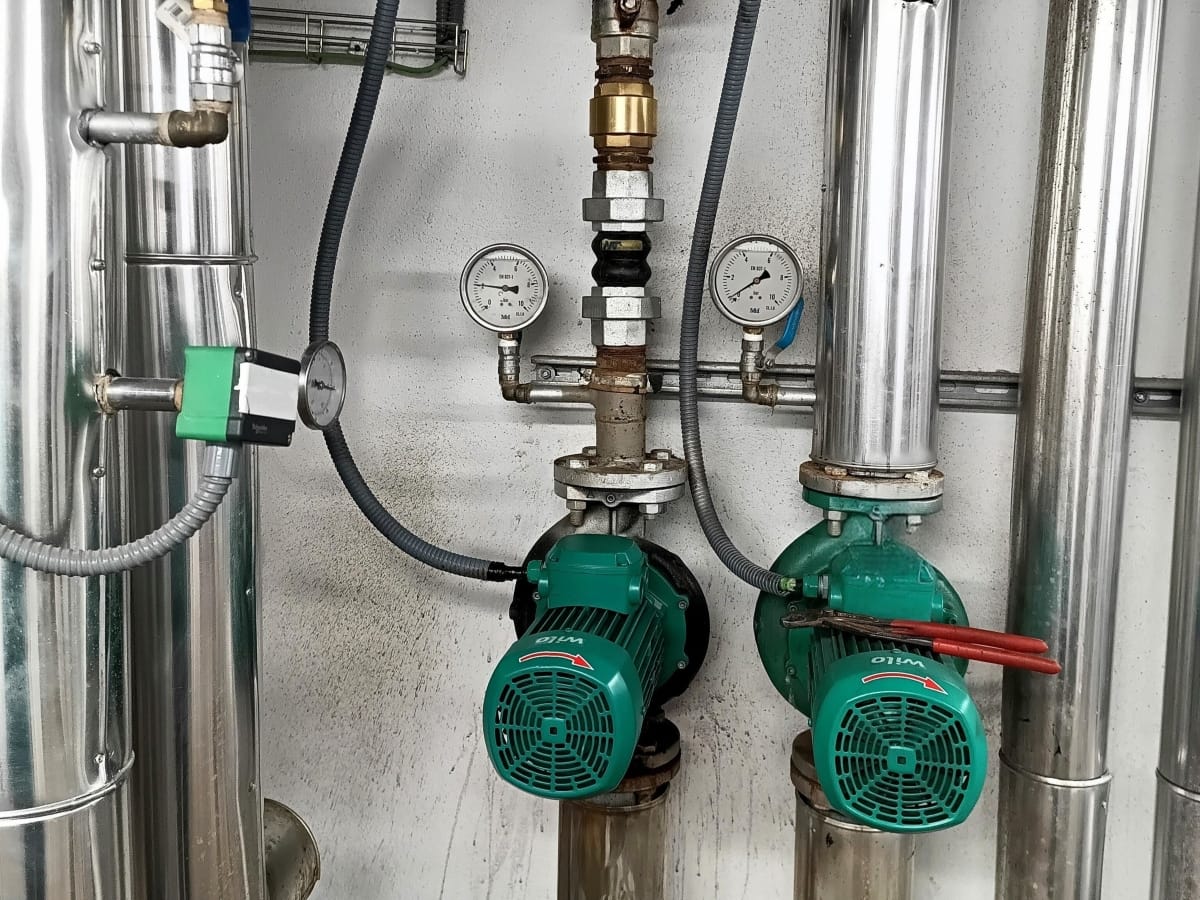 climatización, tuberías, bomba, bombas, filtros, intercambiador